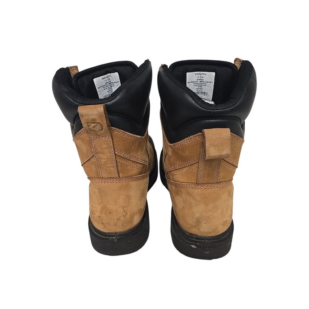 DAKOTA Men's 8" Steel Toe Steel Plate Quad Comfort Work Boots 8522 Wheat 10.5W - Picture 3 of 8